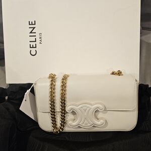 Celine Claude Leather Chain Bag